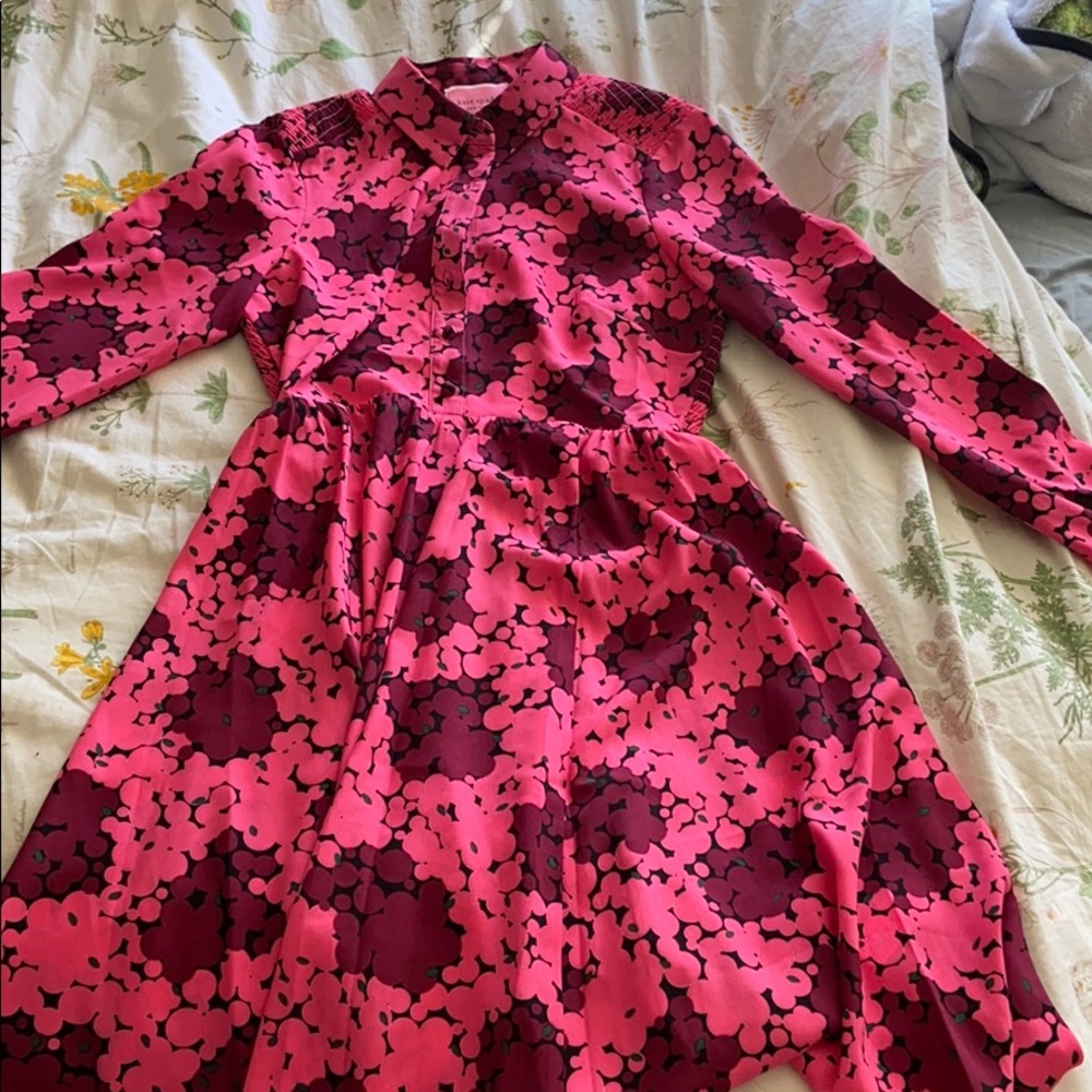kate spade bubble dot smocked dress